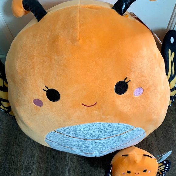 SQUISHMALLOWS MONY THE MONARCH BUTTERFLY SET 16-20”& 5” Rare Limited Edition NWT - Picture 3 of 16